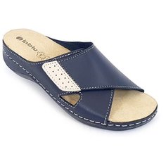 Сандалии из натуральной кожи INBLU WD-2C синего цвета (Размер 39 / 25,5см)