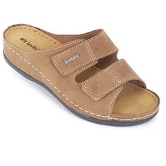 Сабо из натуральной кожи INBLU 06-3A табачного цвета (Размер 40 / 25см)