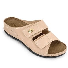 Сабо из натуральной кожи INBLU 36-1 бежевого цвета (Размер 38 / 24см)