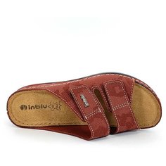 Сабо из натуральной кожи INBLU 06-3A красного цвета (Размер 36 / 22,5см)