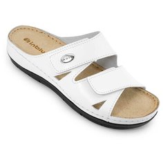 Сабо из натуральной кожи INBLU LF-2 белого цвета (Размер 37 / 23см)
