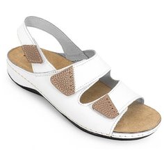 Сандалии из натуральной кожи INBLU WD-1C белого цвета (Размер 41 / 26,5см)