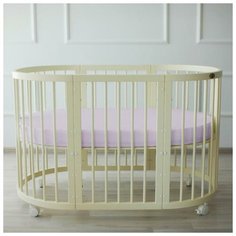 Простыня Крошка Я овальная 165х115 см серый