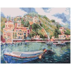 Картина по номерам Color Kit на подрамнике Итальянский причал 40х50 CG2008