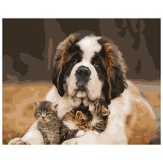 Картина по номерам на подрамнике Лучшие друзья 40х50 Paintboy