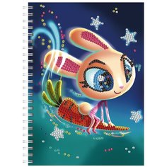 Алмазная мозаика Color Kit тетрадь Кролик-космонавт, клетка 48 листов TR010