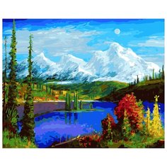 Картина по номерам на подрамнике Живописные горы 40х50 Paintboy