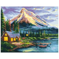 Картина по номерам Color Kit на подрамнике Дом у реки 40х50 CG2018