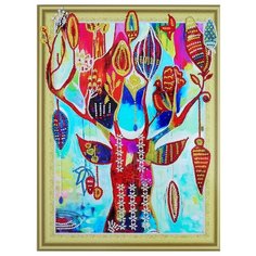 Алмазная мозаика на пенокартоне с фигурными стразами - Дерево желаний/FM003 Color KIT