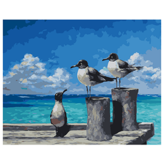 Картина по номерам Color Kit на подрамнике Три товарища 40х50 CG2029