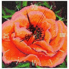 Алмазная мозаика часы Нежный мак 30х30 Color KIT