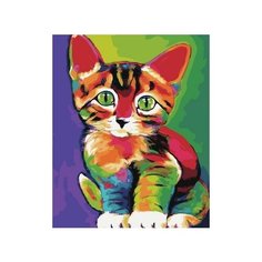 Картина по номерам на подрамнике Милый котенок 40х50 Paintboy