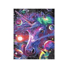 Картина по номерам Paintboy на подрамнике Космический единорог 40х50 GX33999
