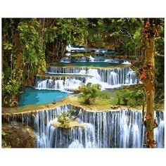 Картина по номерам Paintboy на подрамнике Тропический водопад 40х50 GX26508