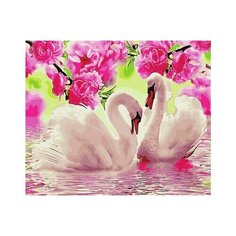 Картина по номерам Paintboy на подрамнике Два лебедя 40х50 GX34649