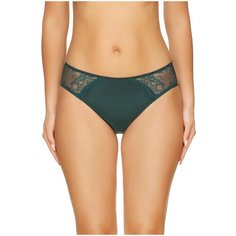 Lauma Трусы Jewels слипы средней посадки с кружевом, размер 38, изумрудный зеленый