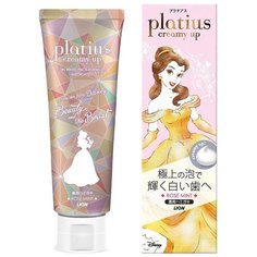 Lion "Platius creamy up" Зубная паста для восстановления белизны и красоты зубной эмали, с ароматом розы, 90 г.