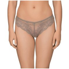 Lauma Трусы Silver crystal стринги средней посадки кружевные, размер 36, серебряная филигрань