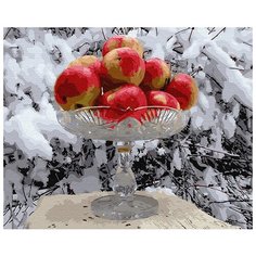 Картина по номерам Molly (40х50) ЯБЛОКИ НА СНЕГУ (27 цветов) на подрамнике, KH0641