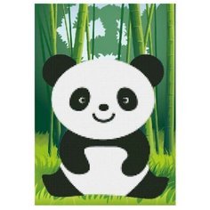 Алмазная мозаика Цветной Веселая панда (17х22), x102