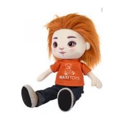 Мягкая игрушка "Кукла Бориска в футболке и джинсах", 35 см Maxitoys