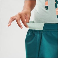 Юбка–шорты для походов МН100 детская 7–15 лет, размер: 123-130 CM 7-8, цвет: Бирюзовый QUECHUA Х Декатлон Decathlon