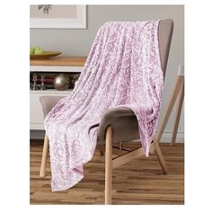 Плед LUCKY Поздравляю двуцвет. 150х200см 100%пэ, лиловый