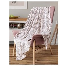 Плед LUCKY Поздравляю двуцвет. 150х200см 100%пэ, коричневый