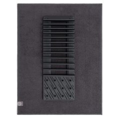 Набор: сушилка пластиковая с ковриком для сушки посуды DeNASTIA 45х60 см, тёмно-серый