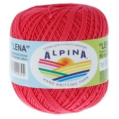 Пряжа Alpina "LENA" 100% мерсеризованный хлопок №53 св.красный - 10 мотков по 50 г