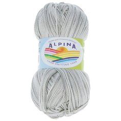 Пряжа Alpina "HOLLY MELANGE" 100% мерсеризованный хлопок №11 св.серо-бежевый/серо-бежевый - 10 мотков по 50 г