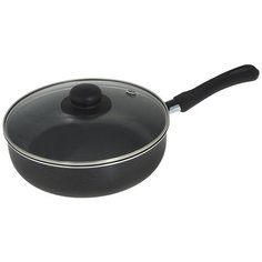 Сотейник Flonal Black&Silver BS3223 22 см со стеклянной крышкой