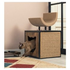 Домик для кошки "Лофт" с когтеточкой и лежанкой Maisonnette