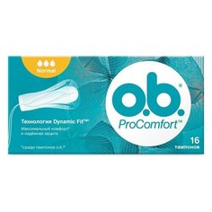O.b. тампоны ProComfort Super Plus, 6 капель, 16 шт.