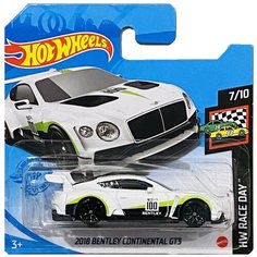 Hot Wheels Базовая машинка 2018 Bentley Continental GT3, белая