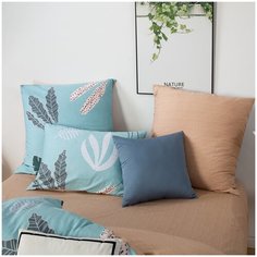 Комплект постельного белья СИТРЕЙД, AR-247, Сатин, Семейный, наволочки 50x70, 70x70, простыня на резинке 160х200 см