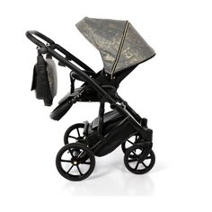 TAKO CORONA TC-02 Коляска детская 2 в 1 (черный/узор золото)