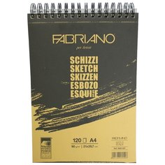 Скетчбук для зарисовок Fabriano Schizzi на спирали 29.7 х 21 см (A4), 90 г/м², 120 л.