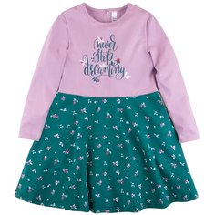 Платье Bossa Nova размер 116, сиреневый/изумрудный