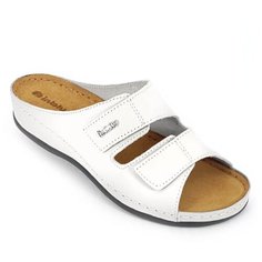 Сабо из натуральной кожи INBLU 06-4C1 белого цвета (Размер 38 / 24см)