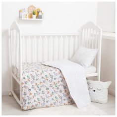 Постельное белье Крошка Я "Роботы", 147*112 см, 60*120+20 см, 40*60 см, бязь