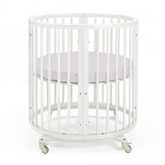 Простыня на резинке Крошка Я круглая, 75*75+20 см, серая, мако-сатин