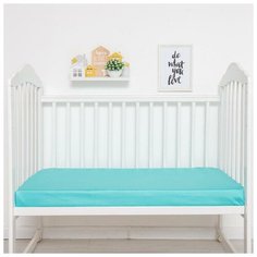 Простыня Крошка Я прямоугольная, 100*160 см, цвет мятный, мако-сатин