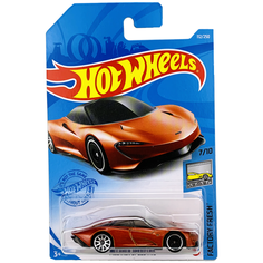 Hot Wheels Базовая машинка Mclaren Speedtail, оранжевая
