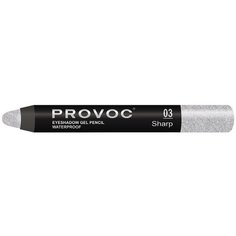 Provoc Тени-карандаш водостойкие Eyeshadow Gel Pencil 03 мокрый асфальт, шиммер