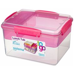 Sistema Контейнер двухуровневый с разделителями To-Go 21665 2.3 л, 15.7x19.7 см, красный