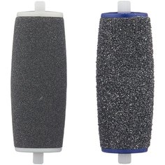 Сменная насадка для роликовой пилки Scholl Velvet Smooth Diamond Crystals 1 ролик экстражесткий, 1 ролик экстра мягкий для полировки, черный
