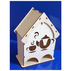 Заготовка из дерева "Чайный домик. Чаепитие", двойной Созвездие