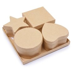 Шкатулка из картона для декорирования, 11,8x3,7x11,8 см, арт. 2-594/24 Альт