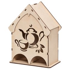 Заготовка из дерева "Чайный домик. Чашка с чайником", средний Созвездие